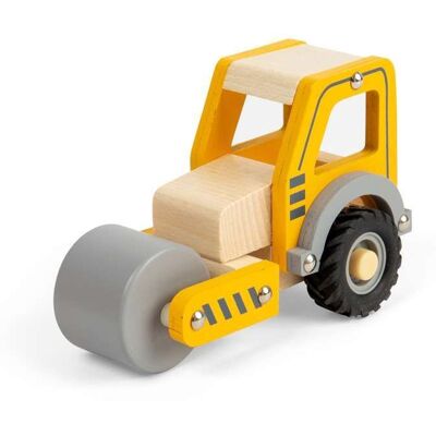 Bigjigs Toys Mini Yellow Wooden Road Roller Yellow Bigjigs Toys Mini Yellow Wooden Road Roller Yellow