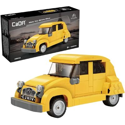 CaDa 1:24 Citroen 2CV Retro Car Construction Set 298 Pieces Multicolor CaDa 1:24 Citroen 2CV Retro Car Construction Set 298 Pieces Multicolor