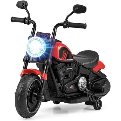 Costway 6V Ride On Motorcycle Electric Battery Powered Off-Road Motorbike in Red Red Costway 6V Ride On Motorcycle Electric Battery Powered Off-Road Motorbike in Red Red