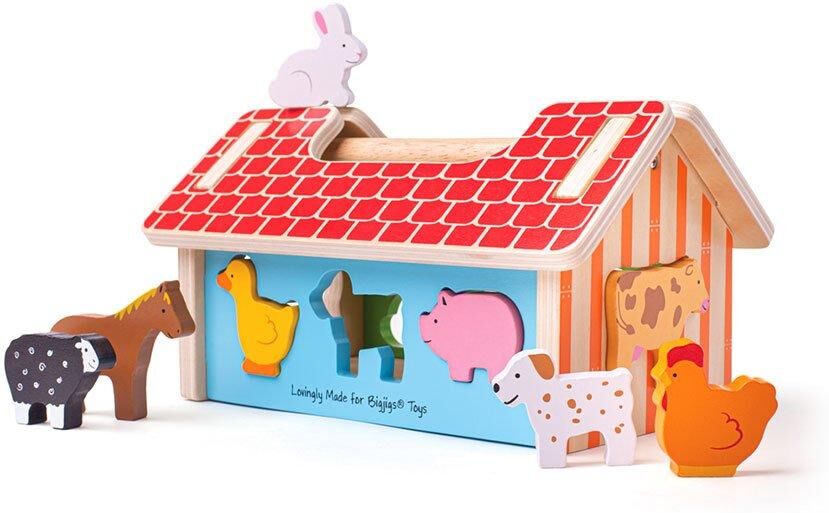 Bigjigs Toys Farmhouse Shape Sorter Toy