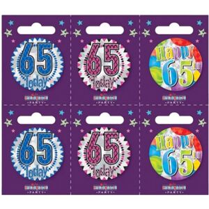 Kaleidoscope Small 65th Birthday Badge Set Multicolor Kaleidoscope Small 65th Birthday Badge Set Multicolor