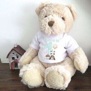 Aye Do Gifts Personalised Teddy Bear 1st Birthday Panda T-Shirt in Beige Beige Aye Do Gifts Personalised Teddy Bear 1st Birthday Panda T-Shirt in Beige Beige