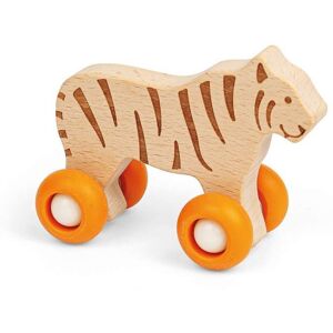 Bigjigs Toys Jungle Animal on Wheels (Tiger) - Mini Wooden Push Along Animals Multicolor Bigjigs Toys Jungle Animal on Wheels (Tiger) - Mini Wooden Push Along Animals Multicolor