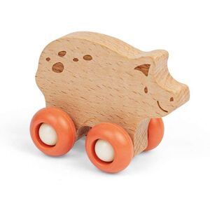 Bigjigs Toys Farm Animal on Wheels (Pig) - Mini Wooden Push Along Animals Multicolor Bigjigs Toys Farm Animal on Wheels (Pig) - Mini Wooden Push Along Animals Multicolor
