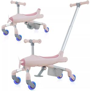 Costway 2-in-1 Ride-on Push Car Plane-Themed Foot-to-Floor Sliding Toy in Pink Pink Costway 2-in-1 Ride-on Push Car Plane-Themed Foot-to-Floor Sliding Toy in Pink Pink