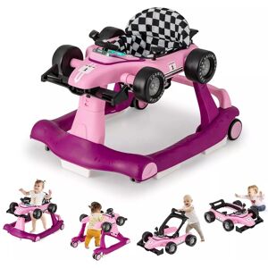 Costway 4-in-1 Baby Walker Foldable Activity Push Walker with Adjustable Height & Speed in Light Pink Light Pink Costway 4-in-1 Baby Walker Foldable Activity Push Walker with Adjustable Height & Speed in Light Pink Light Pink