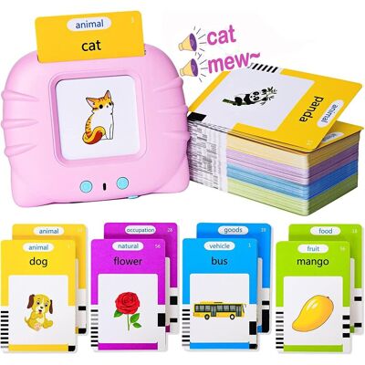 Dyzi Girl's Talking Flash Cards Early Learning Toy for Toddlers with 224 Cards in Pink Pink Dyzi Girl's Talking Flash Cards Early Learning Toy for Toddlers with 224 Cards in Pink Pink