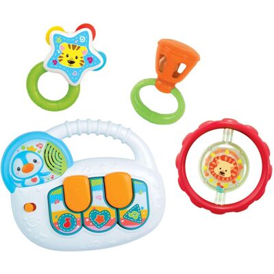 winfun Rattle Music Set - Keyboard in White White winfun Rattle Music Set - Keyboard in White White