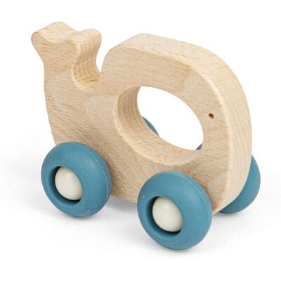 Bigjigs Toys Mini Animal Push Along (Whale) - Wooden Push-Along Animals Multicolor Bigjigs Toys Mini Animal Push Along (Whale) - Wooden Push-Along Animals Multicolor