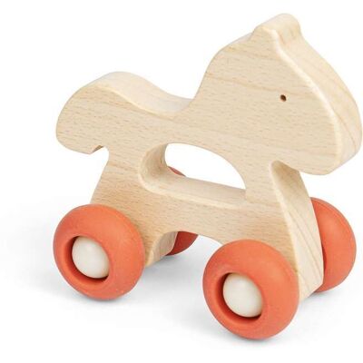 Bigjigs Toys Mini Animal Push Along (Horse) - Wooden Push-Along Animals in Brown Brown Bigjigs Toys Mini Animal Push Along (Horse) - Wooden Push-Along Animals in Brown Brown