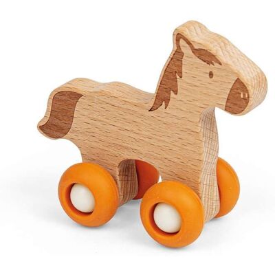 Bigjigs Toys Farm Animal on Wheels (Horse) - Mini Wooden Push Along Animals Multicolor Bigjigs Toys Farm Animal on Wheels (Horse) - Mini Wooden Push Along Animals Multicolor
