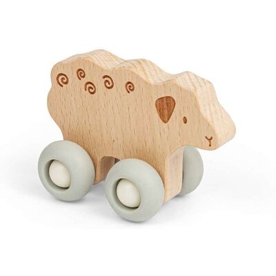 Bigjigs Toys Farm Animal on Wheels (Sheep) - Mini Wooden Push Along Animals Multicolor Bigjigs Toys Farm Animal on Wheels (Sheep) - Mini Wooden Push Along Animals Multicolor