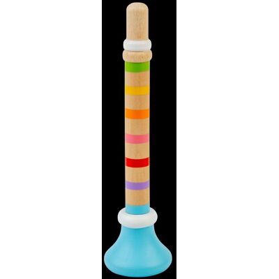 Bigjigs Toys Wooden Blue Trumpet - Children's Musical Instrument Toys Multicolor Bigjigs Toys Wooden Blue Trumpet - Children's Musical Instrument Toys Multicolor