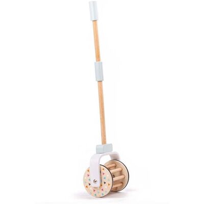 Bigjigs Toys Push Along Musical Roller in Natural Natural Bigjigs Toys Push Along Musical Roller in Natural Natural