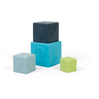 Bigjigs Toys 4 Piece Sea Animal Stacking Cubes Multicolor Bigjigs Toys 4 Piece Sea Animal Stacking Cubes Multicolor