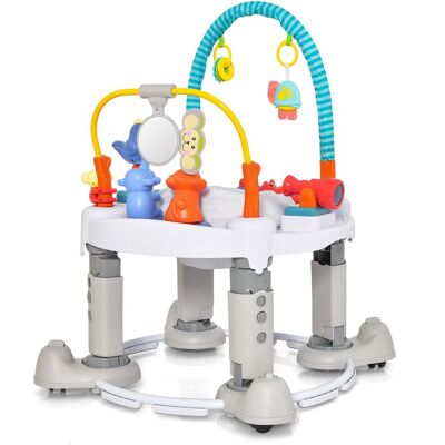 Costway 4-In-1 Baby Activity Center with Walker for Kids Aged 0-2 Years in Grey Grey Costway 4-In-1 Baby Activity Center with Walker for Kids Aged 0-2 Years in Grey Grey