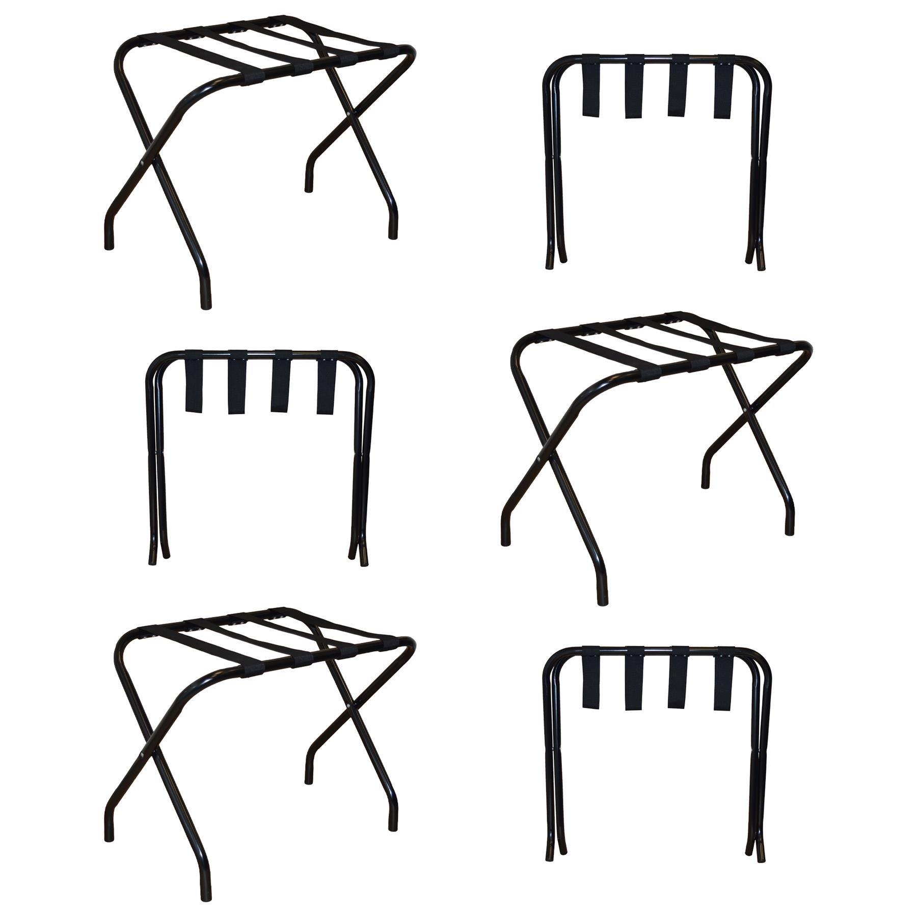 Harbour Housewares Folding Metal Luggage Racks Pack of 6