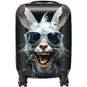 Warren Reed - Designer Funky Rabbit Face Suitcase in Grey Size: Medium Grey Medium Warren Reed - Designer Funky Rabbit Face Suitcase in Grey Size: Medium Grey Medium