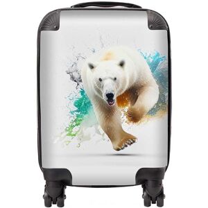Warren Reed - Designer Charging Polar Bear Suitcase in White Size: Large White Large Warren Reed - Designer Charging Polar Bear Suitcase in White Size: Large White Large