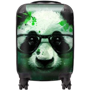 Warren Reed - Designer Panda With Glasses, Green Splashart Suitcase Size: Mini Cabin Green Mini Cabin Warren Reed - Designer Panda With Glasses, Green Splashart Suitcase Size: Mini Cabin Green Mini Cabin