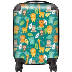 Warren Reed - Designer Jungle Animals Suitcase in Green Size: Cabin Green Cabin Warren Reed - Designer Jungle Animals Suitcase in Green Size: Cabin Green Cabin