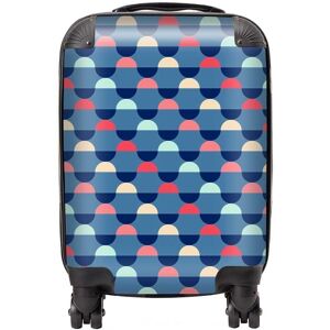 Warren Reed - Designer Geometric Pattern Suitcase in Blue Size: Medium Blue Medium Warren Reed - Designer Geometric Pattern Suitcase in Blue Size: Medium Blue Medium