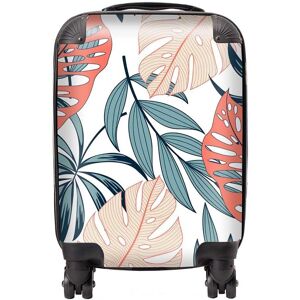 Warren Reed - Designer Tropical Leaf Pattern Suitcase in Green Size: Medium Green Medium Warren Reed - Designer Tropical Leaf Pattern Suitcase in Green Size: Medium Green Medium