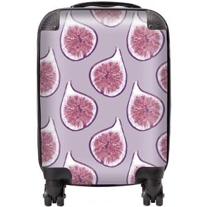 Warren Reed - Designer Modern Fig Pattern Suitcase in Purple Size: Mini Cabin Purple Mini Cabin Warren Reed - Designer Modern Fig Pattern Suitcase in Purple Size: Mini Cabin Purple Mini Cabin