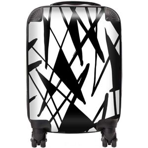 Warren Reed - Designer Brush Abstract Pattern Suitcase in Grey Size: Cabin Grey Cabin Warren Reed - Designer Brush Abstract Pattern Suitcase in Grey Size: Cabin Grey Cabin