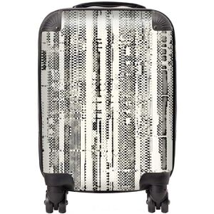 Warren Reed - Designer Washed Out Canvas Pattern Suitcase in Grey Size: Small Grey Small Warren Reed - Designer Washed Out Canvas Pattern Suitcase in Grey Size: Small Grey Small