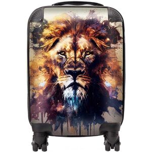 Warren Reed - Designer Majestic Lion Face Splashart Suitcase in Brown Size: Small Brown Small Warren Reed - Designer Majestic Lion Face Splashart Suitcase in Brown Size: Small Brown Small