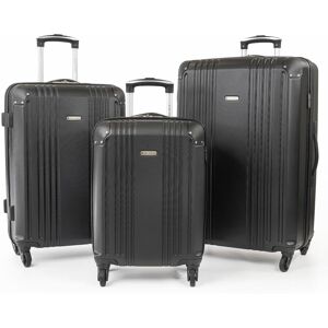Gino Ferrari Business Travel Hard Shell Suitcase - Lightweight Cabin & Hold Luggage in Black Size: 3 Pack Black 3 Pack Gino Ferrari Business Travel Hard Shell Suitcase - Lightweight Cabin & Hold Luggage in Black Size: 3 Pack Black 3 Pack