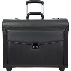 House of Leather Wheeled Pilot Case Faux Leather Lightweight Cabin Bag Toulon Black Size: Small Black Small House of Leather Wheeled Pilot Case Faux Leather Lightweight Cabin Bag Toulon Black Size: Small Black Small