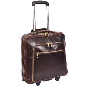 House of Leather Real Leather Pilot Case Travel Cabin Bag Sussex Black in Brown Size: Small Brown Small House of Leather Real Leather Pilot Case Travel Cabin Bag Sussex Black in Brown Size: Small Brown Small