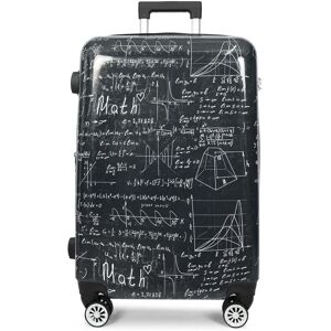 House of Leather Four Wheel Suitcase Hard Shell Lightweight Luggage Maths Print Medium Size: Small Multicolor Small House of Leather Four Wheel Suitcase Hard Shell Lightweight Luggage Maths Print Medium Size: Small Multicolor Small