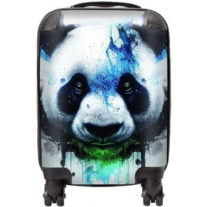 Warren Reed - Designer Panda Face Splashart Light Background Suitcase in Blue Size: Cabin Blue Cabin Warren Reed - Designer Panda Face Splashart Light Background Suitcase in Blue Size: Cabin Blue Cabin
