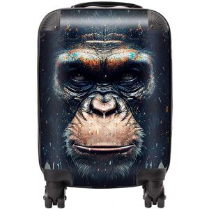 Warren Reed - Designer Gorilla Face Splashart Suitcase in Brown Size: Cabin Brown Cabin Warren Reed - Designer Gorilla Face Splashart Suitcase in Brown Size: Cabin Brown Cabin