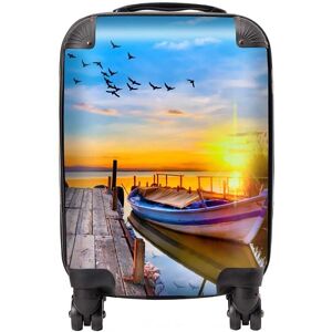 Warren Reed - Designer Sunset Of Colours At The Lake Suitcase in Blue Size: Medium Blue Medium Warren Reed - Designer Sunset Of Colours At The Lake Suitcase in Blue Size: Medium Blue Medium