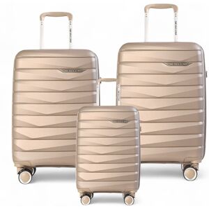 Infinity Leather Hard Shell TSA Smoke Strong Suitcase 8 Wheel Cabin Luggage Holiday Travel Case in Beige Size: Medium Beige Medium Infinity Leather Hard Shell TSA Smoke Strong Suitcase 8 Wheel Cabin Luggage Holiday Travel Case in Beige Size: Medium Beige Medium