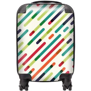 Warren Reed - Designer Coloured Diagonal Abstract Pattern Suitcase in Green Size: Mini Cabin Green Mini Cabin Warren Reed - Designer Coloured Diagonal Abstract Pattern Suitcase in Green Size: Mini Cabin Green Mini Cabin