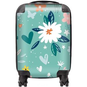 Warren Reed - Designer Garden Summer Flowers Suitcase in Blue Size: Mini Cabin Blue Mini Cabin Warren Reed - Designer Garden Summer Flowers Suitcase in Blue Size: Mini Cabin Blue Mini Cabin