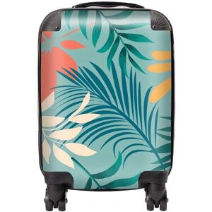 Warren Reed - Designer Abstract Bright Colorful Tropical Leaves Suitcase in Blue Size: Medium Blue Medium Warren Reed - Designer Abstract Bright Colorful Tropical Leaves Suitcase in Blue Size: Medium Blue Medium