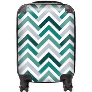Warren Reed - Designer Geometric Retro Vintage Colored Chevron Pattern Suitcase in Green Size: Mini Cabin Green Mini Cabin Warren Reed - Designer Geometric Retro Vintage Colored Chevron Pattern Suitcase in Green Size: Mini Cabin Green Mini Cabin