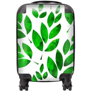 Warren Reed - Designer Watercolor Abstract Leaves Suitcase in Green Size: Large Green Large Warren Reed - Designer Watercolor Abstract Leaves Suitcase in Green Size: Large Green Large