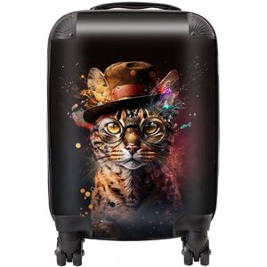 Warren Reed - Designer Bengal Cat & Hat Splashart Suitcase Size: Cabin Multicolor Cabin Warren Reed - Designer Bengal Cat & Hat Splashart Suitcase Size: Cabin Multicolor Cabin
