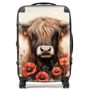 Warren Reed - Designer Highland Cow & Summer Flowers Suitcase Size: Medium Multicolor Medium Warren Reed - Designer Highland Cow & Summer Flowers Suitcase Size: Medium Multicolor Medium