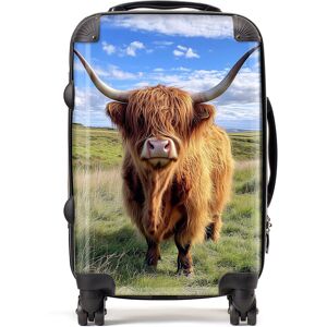 Warren Reed - Designer Highland Cow In Summer Suitcase Size: Cabin Multicolor Cabin Warren Reed - Designer Highland Cow In Summer Suitcase Size: Cabin Multicolor Cabin