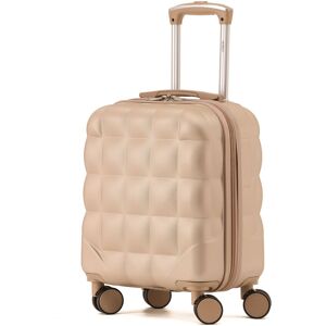 Flight Knight 45x36x20cm Hard Case Bubble Carry On Suitcase EasyJet Free Cabin Bag in Light Beige Light Beige Cabin Flight Knight 45x36x20cm Hard Case Bubble Carry On Suitcase EasyJet Free Cabin Bag in Light Beige Light Beige Cabin