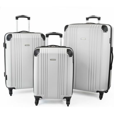 Gino Ferrari Business Travel Hard Shell Suitcase - Lightweight Cabin & Hold Luggage in Grey Size: Medium Grey Medium Gino Ferrari Business Travel Hard Shell Suitcase - Lightweight Cabin & Hold Luggage in Grey Size: Medium Grey Medium