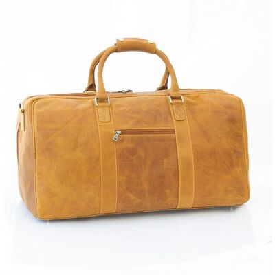 PRIMEHIDE Men's 'Columbia' Leather Large Holdall in Mustard Mustard PRIMEHIDE Men's 'Columbia' Leather Large Holdall in Mustard Mustard
